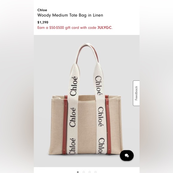 Chloe Woody tote bag. Brand new with tags. - Picture 6 of 6